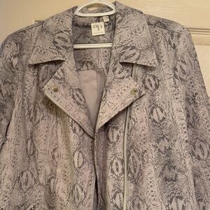 Adyson Parker Gray Snake Print Jacket In Excellent Condition Worn Once Size 2X